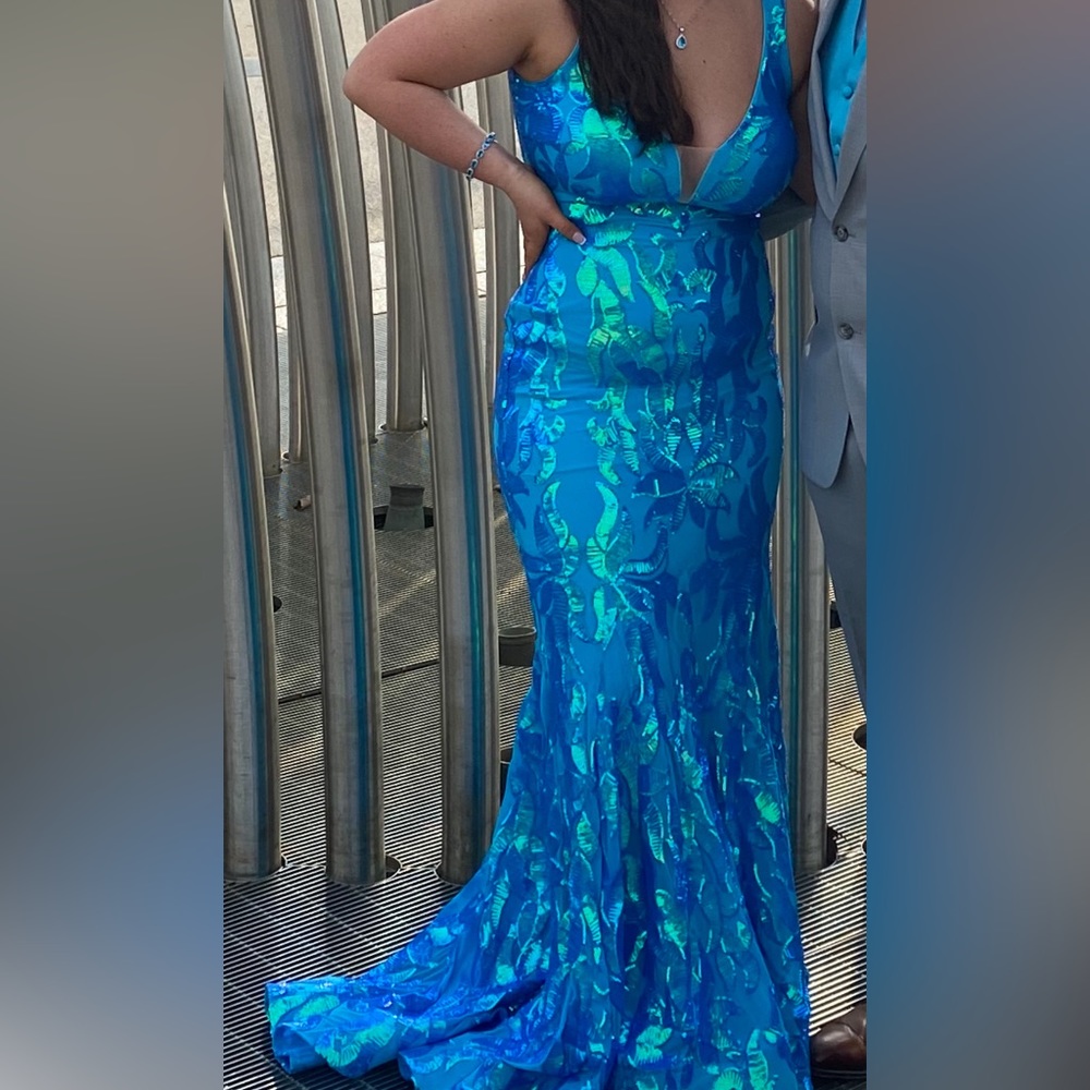 Blue prom dress